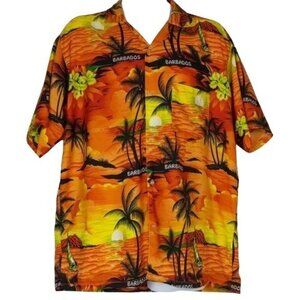 Tropical designers Men's Barbados tropical button down shirt M